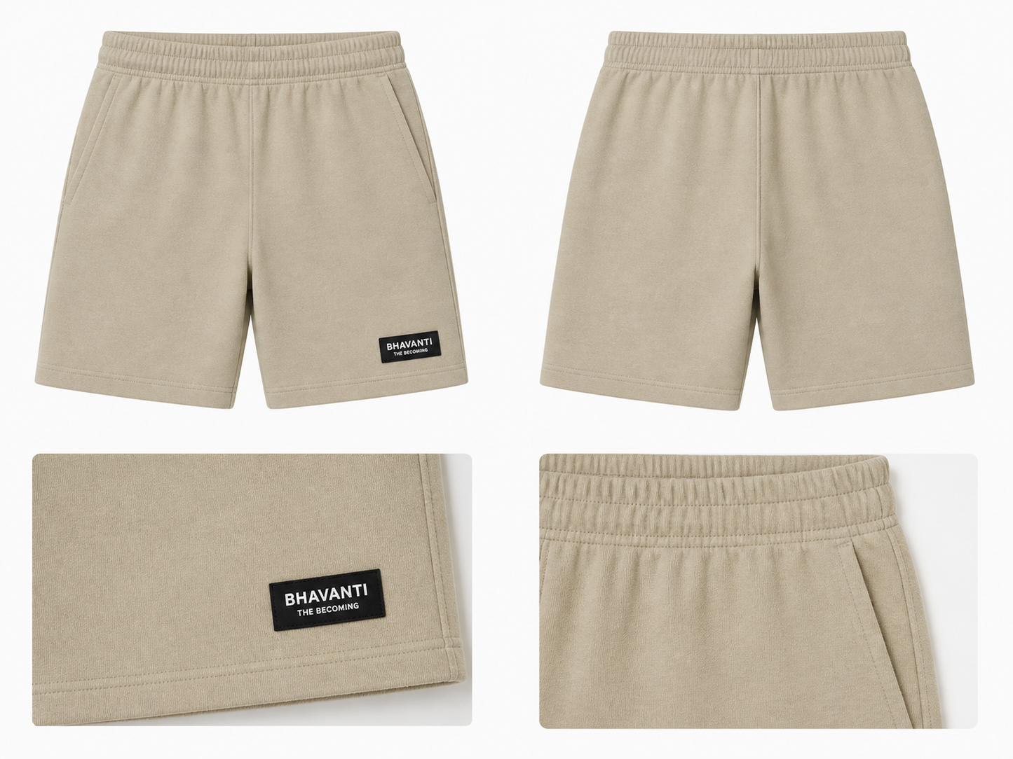 Bhavanti Patch Shorts – Sandstone