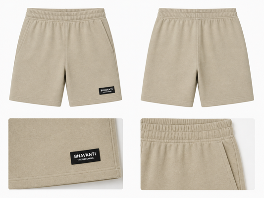 Bhavanti Patch Shorts – Sandstone