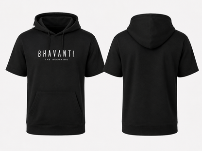 BHAVANTI Fleece Short Sleeve Hoodie